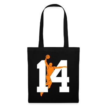 NUMBER 14 BASKETBALL 14TH BIRTHDAY - Tote Bag - black - Front