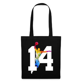 NUMBER 14 BASKETBALL 14TH BIRTHDAY - Tote Bag - black - Front