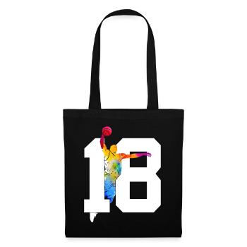 NUMBER 18 BASKETBALL 18TH BIRTHDAY - Tote Bag - black - Front