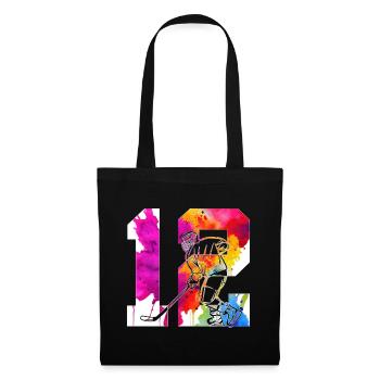 NUMBER 12 HOCKEY 12TH BIRTHDAY - Tote Bag - black - Front