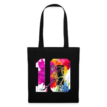 NUMBER 10 HOCKEY 10TH BIRTHDAY - Tote Bag - black - Front