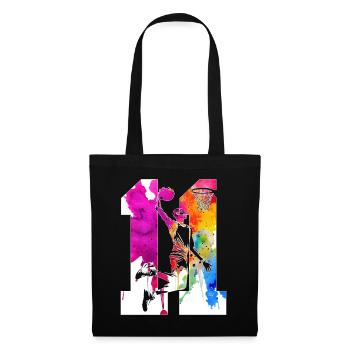 11TH BIRTHDAY BASKETBALL NUMBER 11 - Tote Bag - black - Front