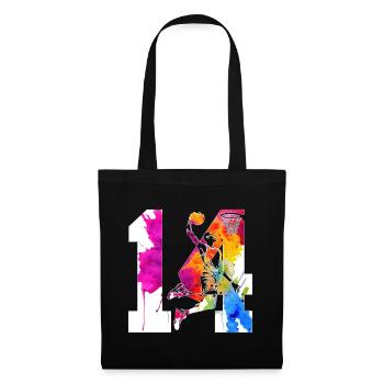 14TH BIRTHDAY BASKETBALL NUMBER 14 - Tote Bag - black - Front