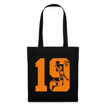 NUMÉRO 19 BASKETBALL 19E ANNIVERSAIRE - Sac en tissu - noir - Devant