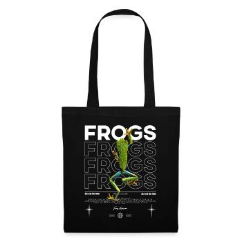 Grenouille arboricole aux yeux rouges Grenouille streetwear - Sac en tissu - noir - Devant