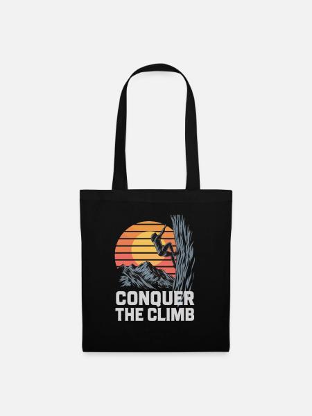 Conquer The Climb - Stoffbeutel - Schwarz