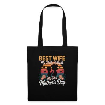 Célébrez la fête des mères pour votre femme - Sac en tissu - noir - Devant