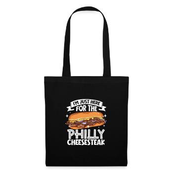 Nur hier für das Philly Cheesesteak - Stoffbeutel - Schwarz - Vorne