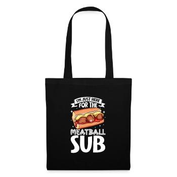 Nur hier für das Meatball Sub - Stoffbeutel - Schwarz - Vorne