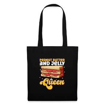 Peanut Butter and Jelly Sandwich Queen - Stoffbeutel - Schwarz - Vorne