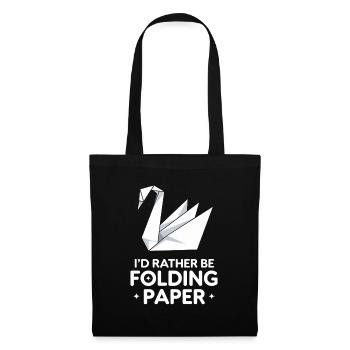 Origami Swans Craft Art Paper Folding Technique - Tote Bag - black - Front