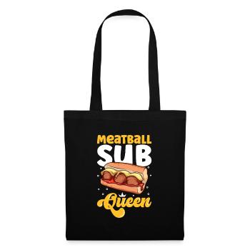 Sous-marin aux boulettes de viande - Sac en tissu - noir - Devant