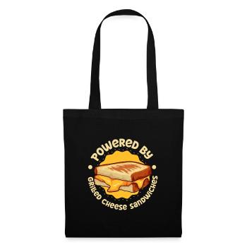 Propulsé par Sandwich au fromage grillé - Sac en tissu - noir - Devant