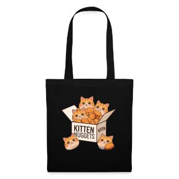 Kitten Nuggets Cat Pun Funny Cats - Tote Bag - black - Front
