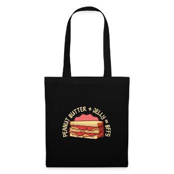 Beste Freunde - Peanut Butter and Jelly Sandwich - Stoffbeutel - Schwarz - Vorne