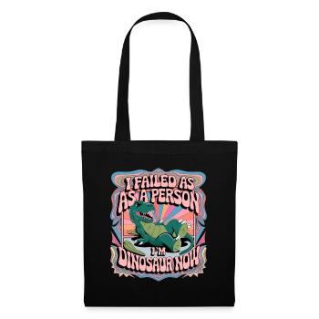 Je suis maintenant un dinosaure : design humoristique pour - Sac en tissu - noir - Devant