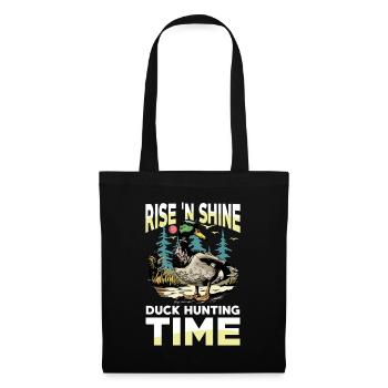 Duck hunters shoot heavier loads flag - Tote Bag - black - Front