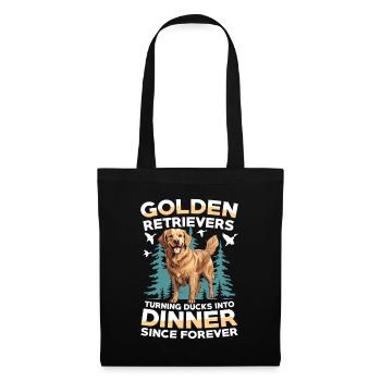Golden Retriever : les chiens de chasse au canard par excellence - Sac en tissu - noir - Devant