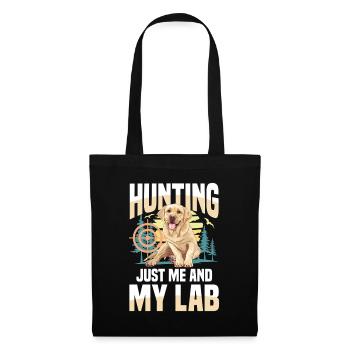 Chasse au Labrador - Sac en tissu - noir - Devant
