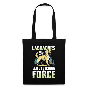 Chasse au Labrador - Sac en tissu - noir - Devant