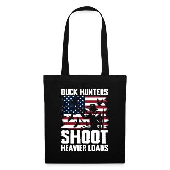 Duck hunters shoot heavier loads flag - Tote Bag - black - Front