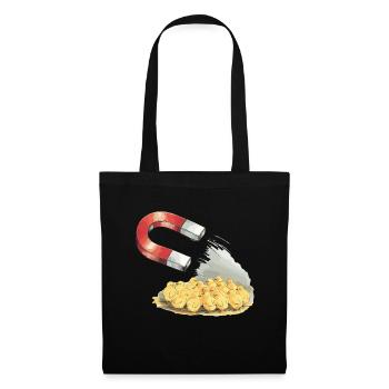 Drôle de poulet, l’aimant attire les poussins – Drôle - Sac en tissu - noir - Devant