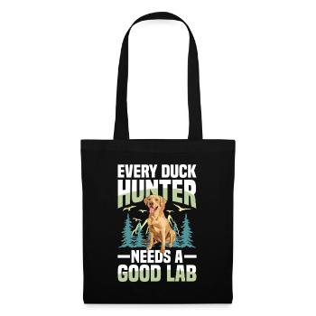 Chasse au Labrador - Sac en tissu - noir - Devant