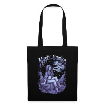 Femme Mystique Avec De La Fumée Dans Un Monde Fantastique Plein De - Sac en tissu - noir - Devant