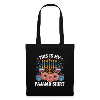 C’est ma chemise de pyjama Hanoukka chandelier design - Sac en tissu - noir - Devant