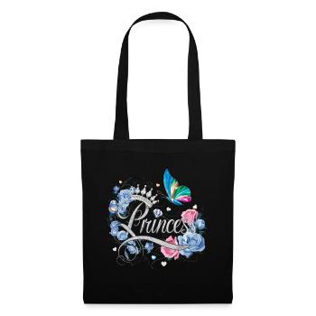 Des fleurs et des papillons pour les princesses – - Sac en tissu - noir - Devant