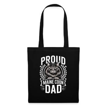 Fier Maine Coon Dad Cat Lover Design - Sac en tissu - noir - Devant