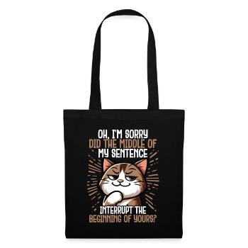 Sarcastic Cat Pose Funny Introvert - Tote Bag - black - Front