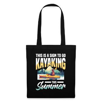 This is a sign for kayaking this summer - Tote Bag - black - Front