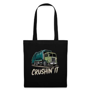 Camion d’éboueur Crushin' It Style - Sac en tissu - noir - Devant