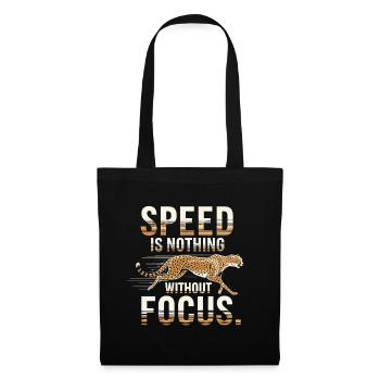 La vitesse n’est rien sans la concentration guépard - Sac en tissu - noir - Devant