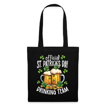 Offizielles St. Patrick's Day Trinkteam - Stoffbeutel - Schwarz - Vorne