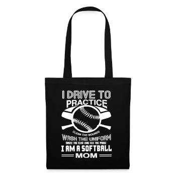 Softball I Am A Softball Mom - Tote Bag - black - Front