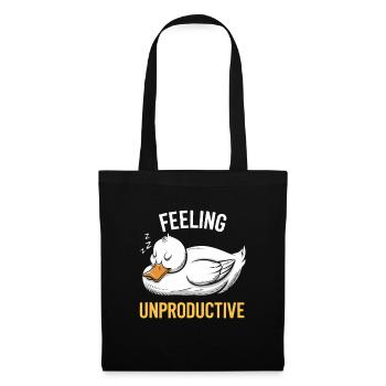 Feeling Unproductive Duck Illustration - Tote Bag - black - Front