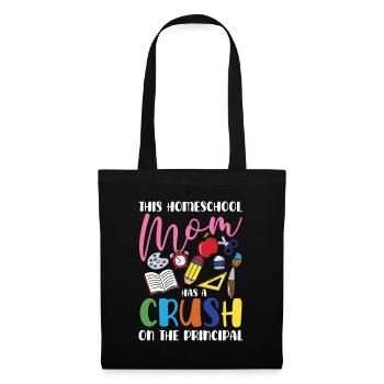 Cette maman qui fait l’école à la maison a le béguin pour le - Sac en tissu - noir - Devant