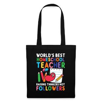 World's Best Homeschool Teacher - Raising - Tote Bag - black - Front