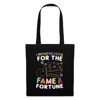 J’enseigne à la maison pour la gloire et la fortune - Sac en tissu - noir - Devant