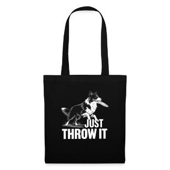 Il suffit de le lancer Frisbee Dog Game - Sac en tissu - noir - Devant
