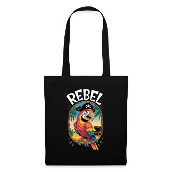 Rebellious Pirate Parrot Adventure Design - Tote Bag - black - Front