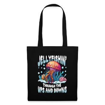 Jellyfishin' Through The Ups and Downs - Stoffbeutel - Schwarz - Vorne