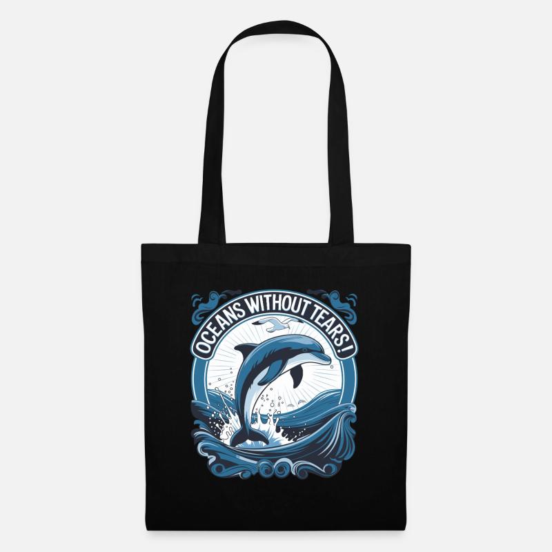 Oceans Without Tears Dolphine - Stoffbeutel - Schwarz