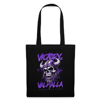 Motorcycle Norse Viking Victory Or Valhalla - Tote Bag - black - Front