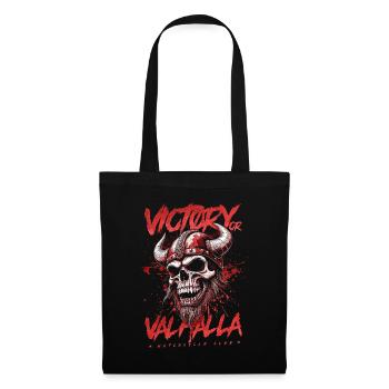 Motorcycle Norse Viking Victory Or Valhalla - Tote Bag - black - Front