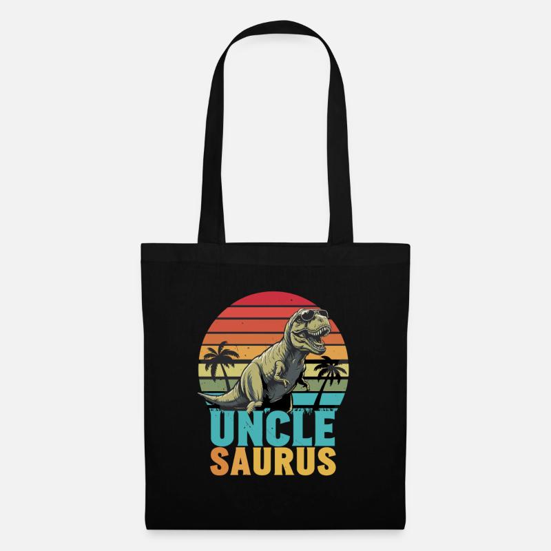 Unclesaurus Retro Dinosaur Motiv med - Mulepose - sort