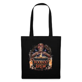Mystische Voodoo Brew Hexenkessel Illustration - Stoffbeutel - Schwarz - Vorne