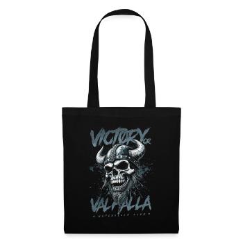 Motorcycle Norse Viking Victory Or Valhalla - Tote Bag - black - Front